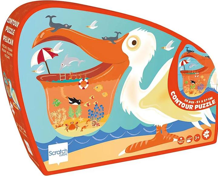 Scratch Shape Puzzle Pelikan 24 Teile (24 Teile)