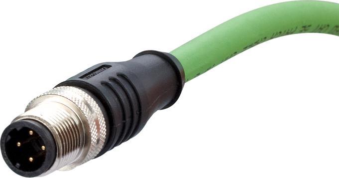 Image du produit Metz Connect Câble de raccordement connecteur M12 4 pôles D-codé (F/FTP, CAT5e, 2 m)