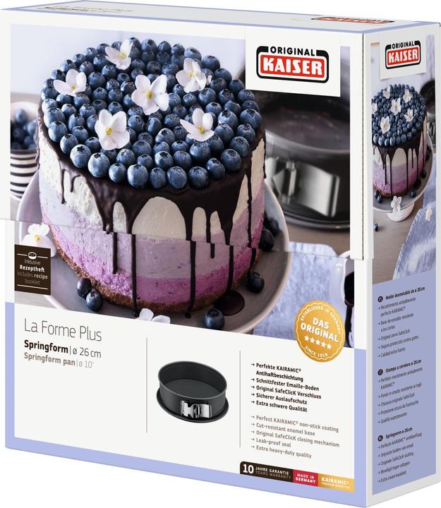 Produktbild Kaiser Springform 26cm Backform La Forme Plus Flachboden antihaft schnittfest (26 cm)