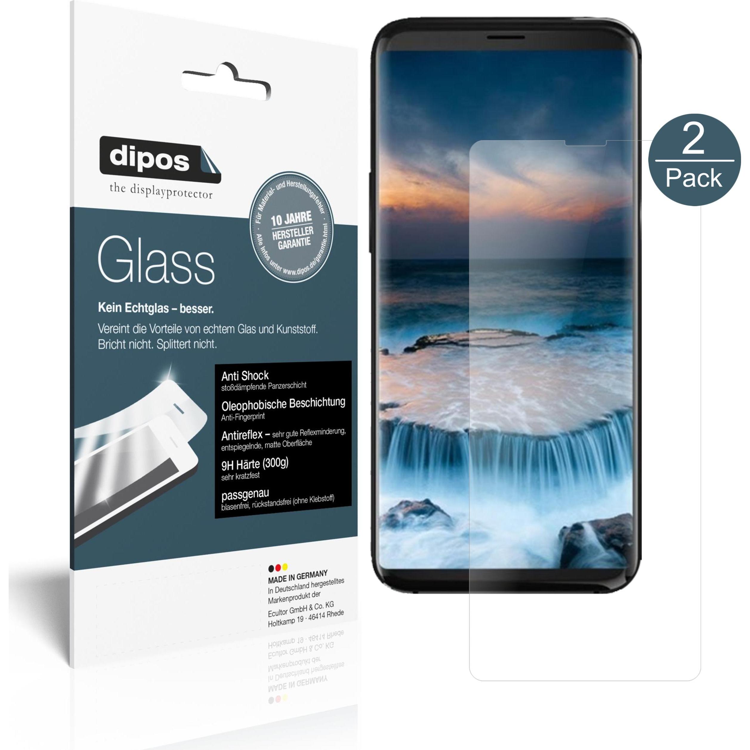 Dipos Displayschutz Anti-Shock (2 Stück, Uhans i8 Pro), Smartphone Schutzfolie, Transparent