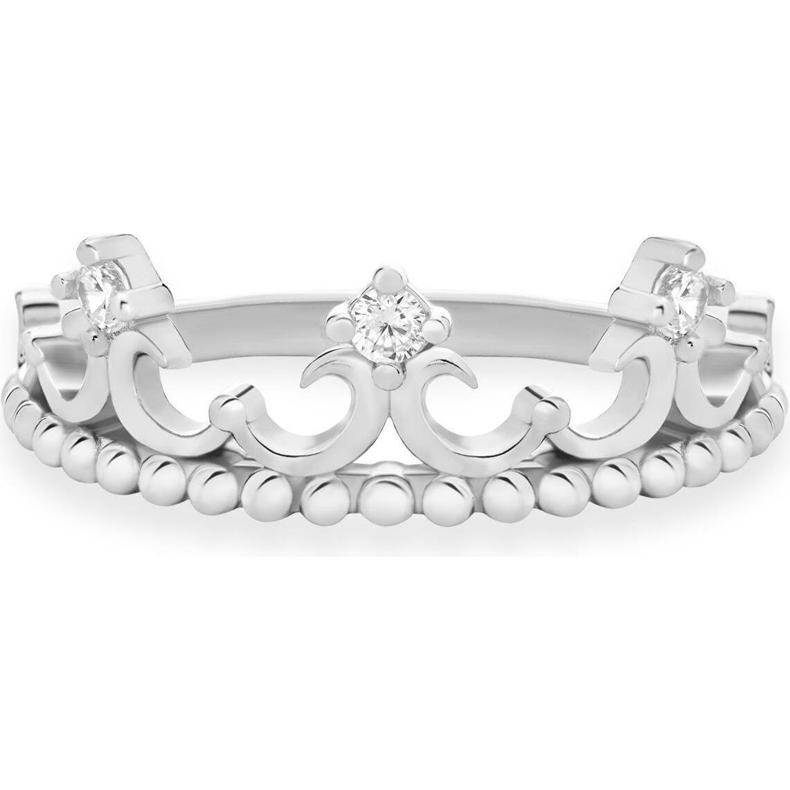 Brilio, Anello, Argento - Anello originale Crown RI115W - Circuito: 52 mm, (52)