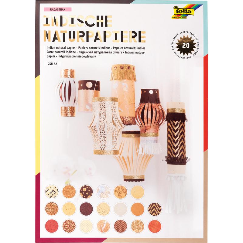 Thumbnail - Folia, Bastelpapier, Motivblock India Rajasthan (170 g/m², 20 x)