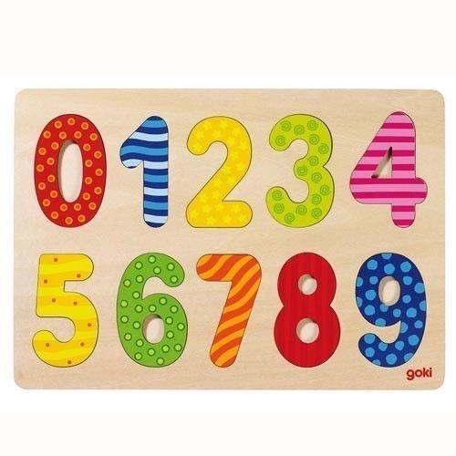 Produktbild Goki Einlegepuzzle Zahlen 0-9 (10 Teile)