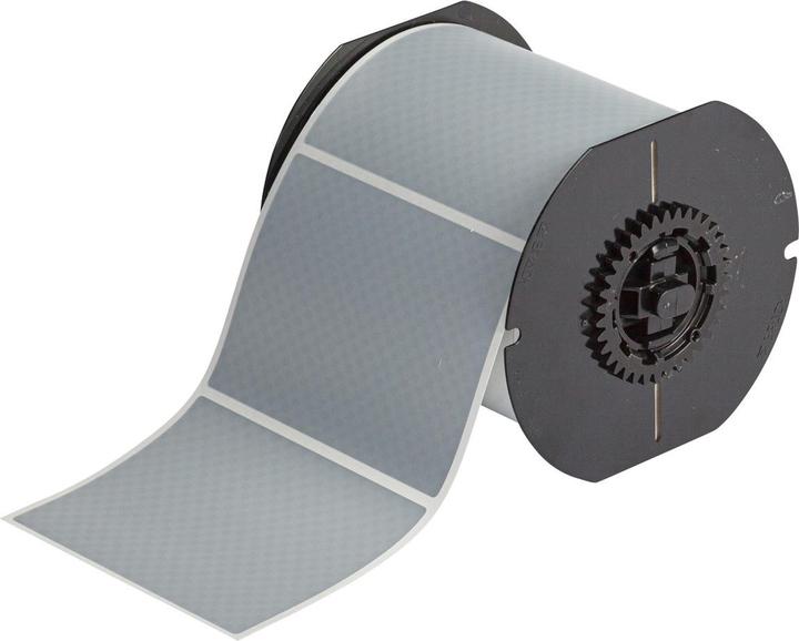 Immagine prodotto Brady B33-76-438, poliestere metallizzato, argento, opaco, 101,60 x 76,20 mm, a prova di falsificazione,