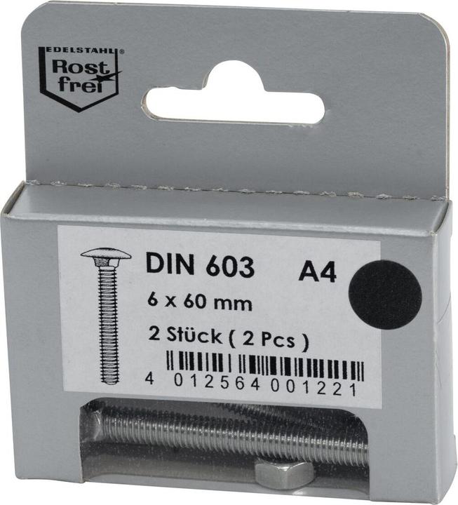 Actual product image Hellamarine carriage bolts with nut