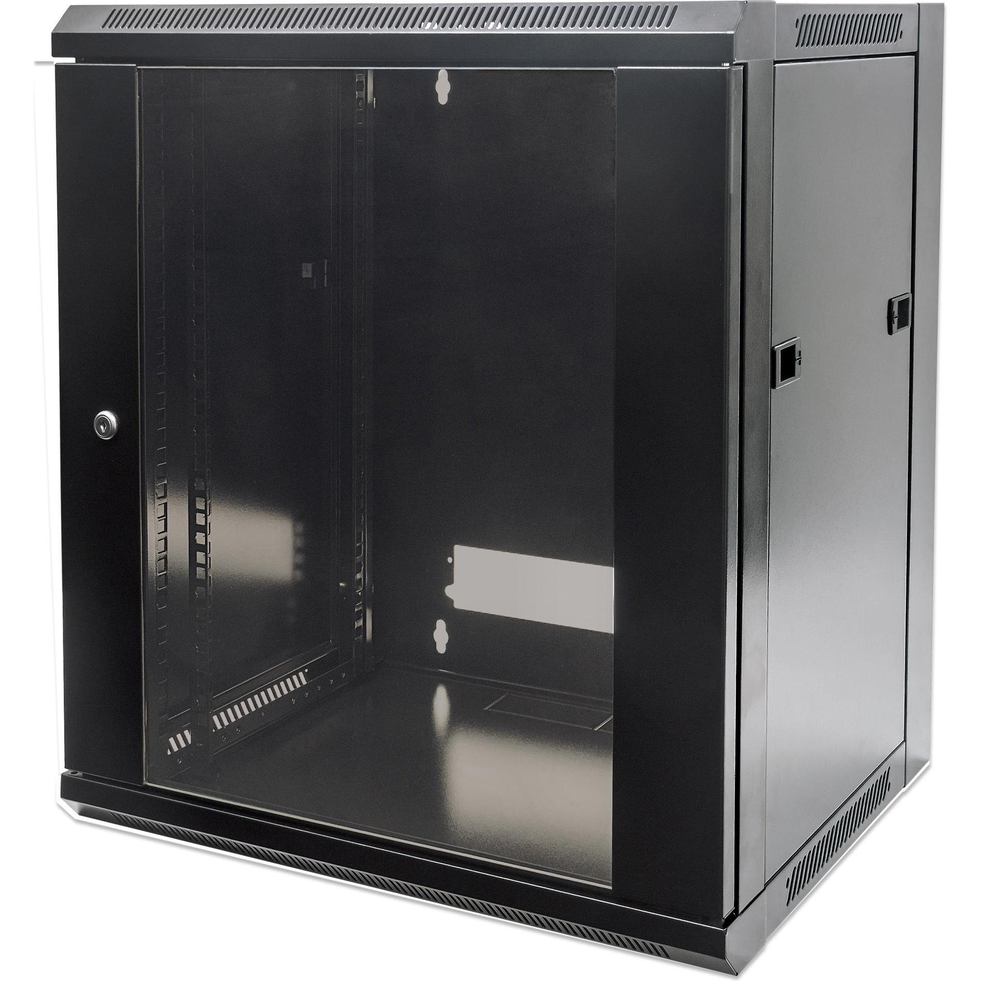 Intellinet 19" Wandverteiler (12 HE, 19 Zoll Rack), Serverschrank, Schwarz
