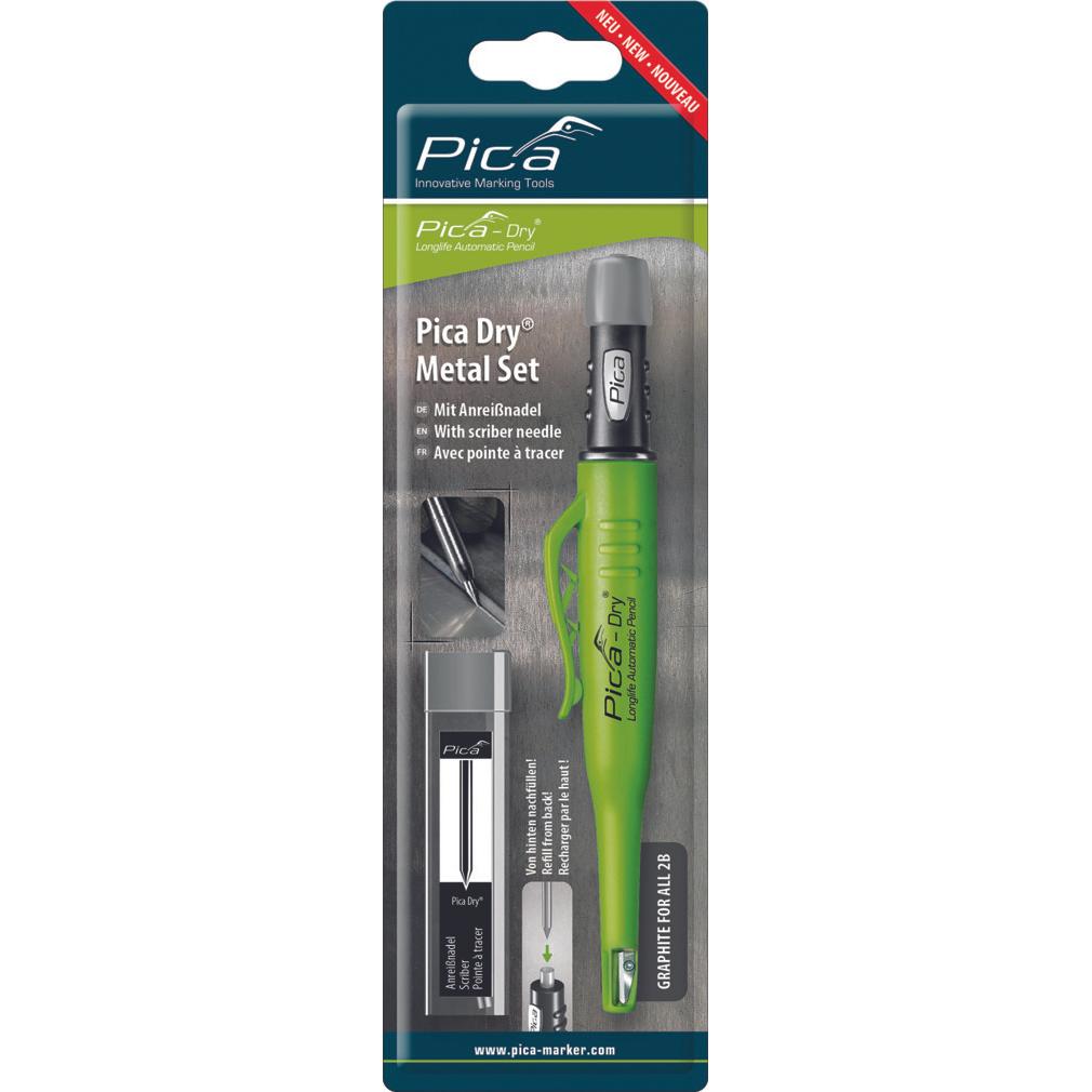 Pica, Marker, Dry Metal Set SB inkl. Anreissnadel (Grau, 1 x)