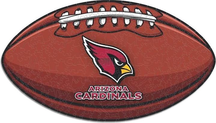 Actual product image Iconic NFL - Arizona Cardinals– Football with Logo - Wooden Puzzle Size S (150 pieces) (150 pieces)