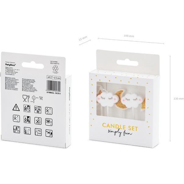 Thumbnail - Partydeco Wolkenkerzen (5 Stck.)