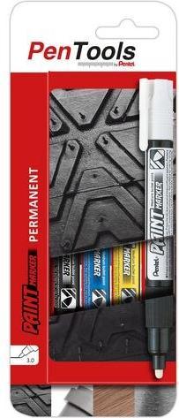 Actual product image Pentel Paint marker PAINT MARKER MMP20, case of 4, assorted (Blue, Yellow, Black, White, 4 mm, 4 x)
