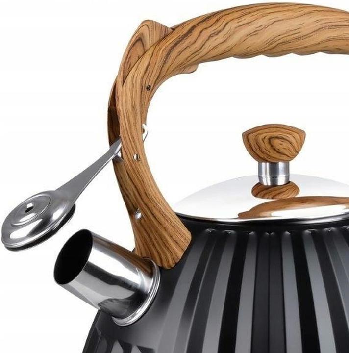 Actual product image Promis TMC25D Kettle 3 0 l ANTONIO black wooden handle (3 l, EU plug)