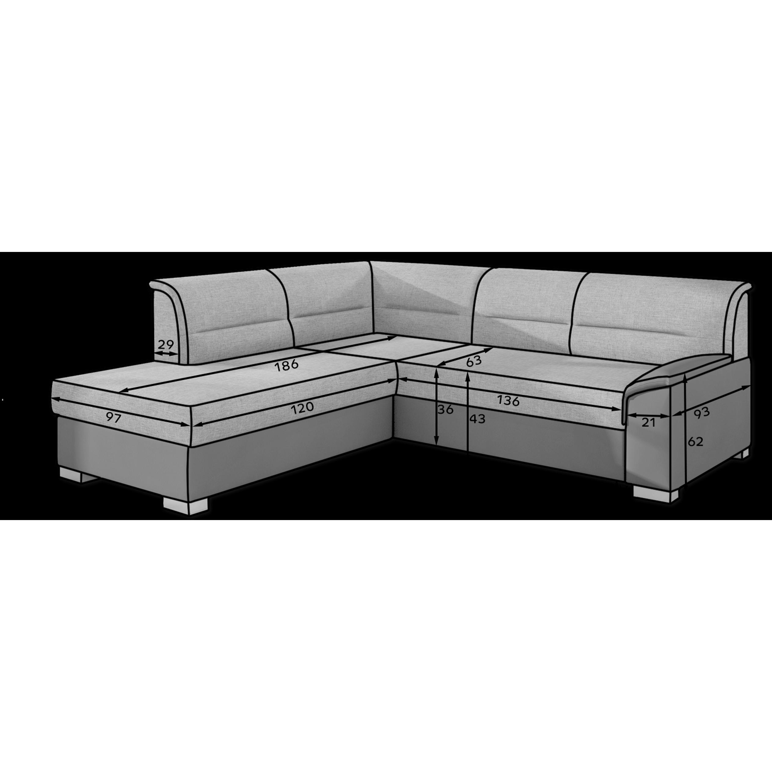 Thumbnail - ELTAP, Sofa, Bergen (4-Sitzer, Bettsofa, Ecksofa)