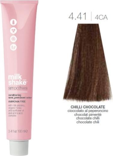 Actual product image Milk_Shake Milk Shake Smoothies Semi-Permanent Colour 4.414CA, Medium Chocolate Chestnut With Chilli Pepper, 10
