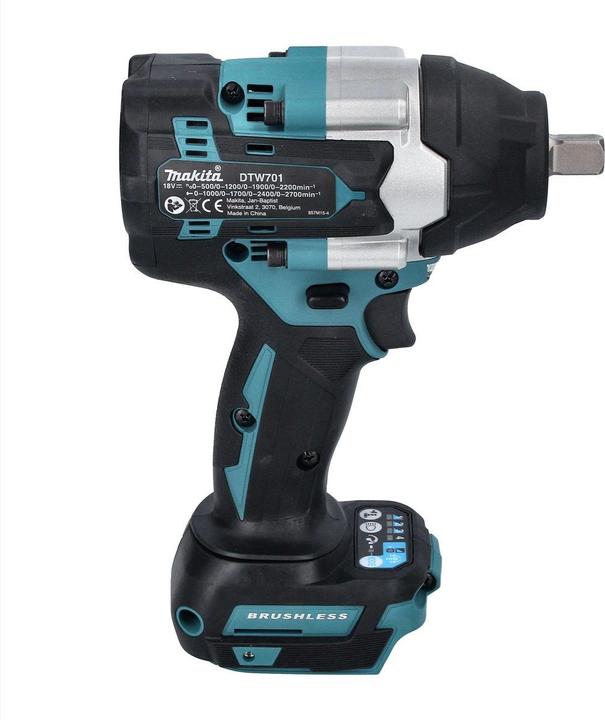 Actual product image Makita DTW 701 G1 Battery impact wrench 18 V 700 Nm 1/2" XPT Brushless + 1x rechargeable battery 6.0 Ah -