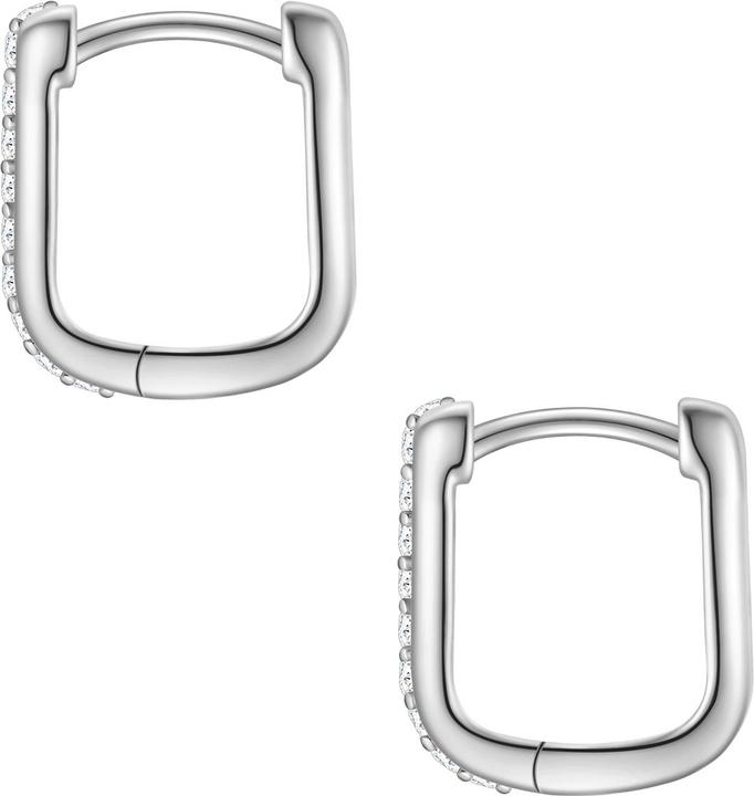 Immagine prodotto Glanzstücke München Creolen Sterling Silber Zirkonia weiss - 38256 (Argento)