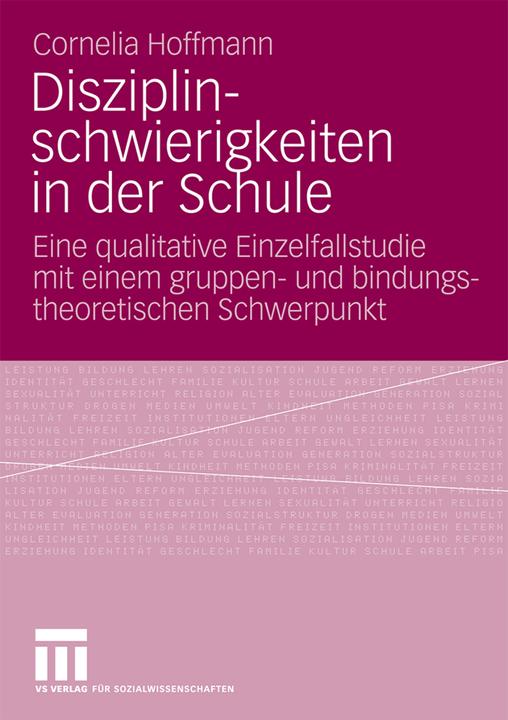 Produktbild Disziplinschwierigkeiten in der Schule (Deutsch, Cornelia Hoffmann, 2009)