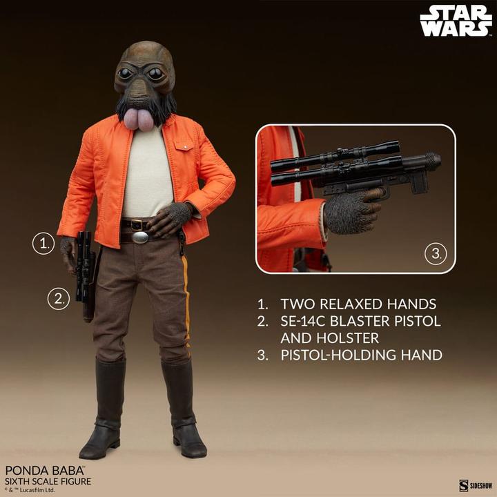 Actual product image Sideshow Star Wars Scum & Villainy action figure 1/6 Ponda Baba 30 cm