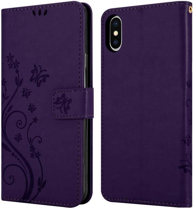Produktbild Cadorabo Flower Book Cover (Apple iPhone XS)