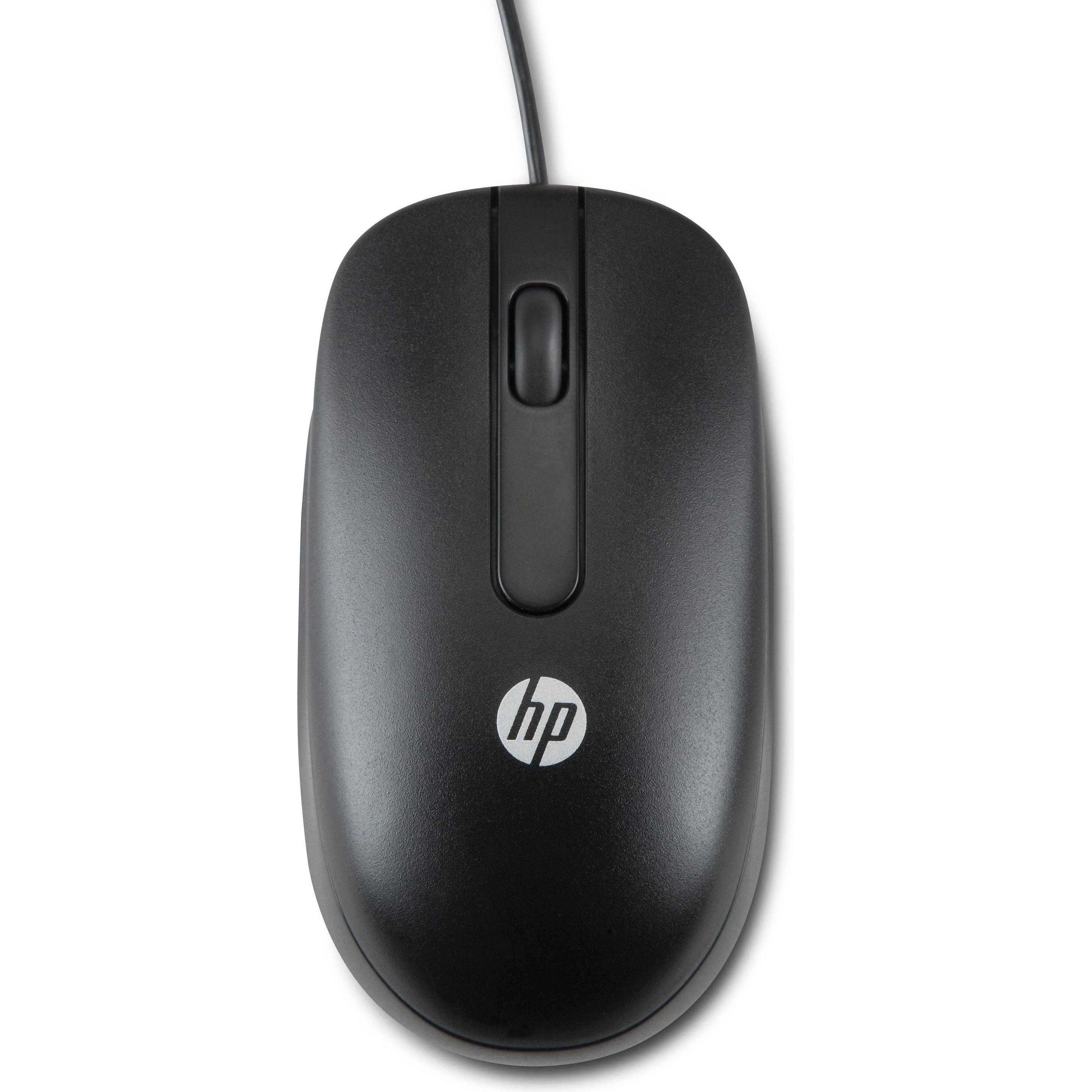 HP Laser-Mouse USB 2-Buttons (Kabelgebunden), Maus, Schwarz