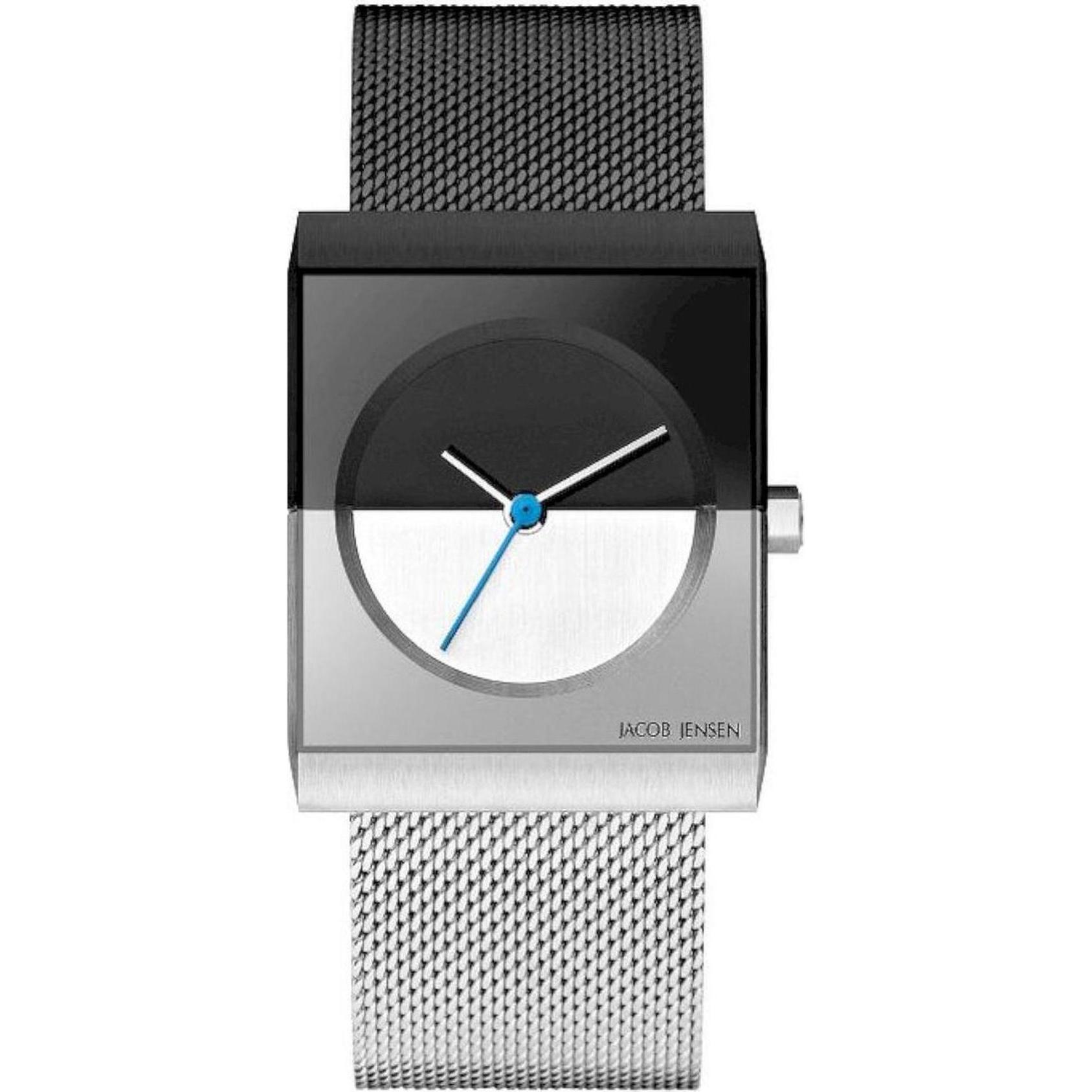 Jacob, Orologio da polso, Jensen 525 Classic Horloge - Jensen dames horloge - Zwart - diametro 24 mm - gecoat kleur roestvrij, Nero, (24 mm)