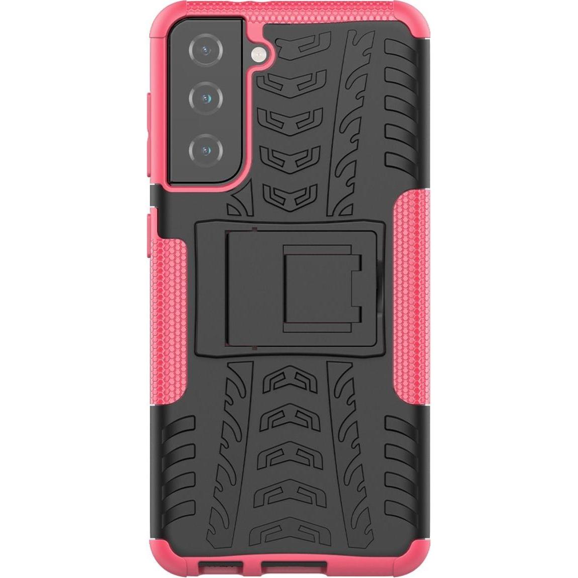 Thumbnail - König Design Hülle Handy Schutz für Samsung Galaxy S21 Case Cover Tasche Etuis Bumper Rosa (Samsung Galaxy S21+), Smartp...