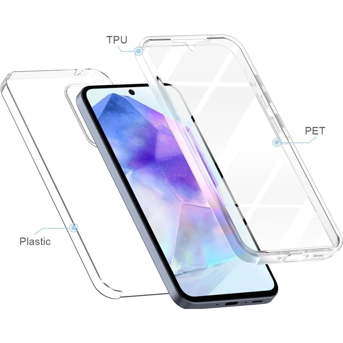Thumbnail - Screenguard 360° Screen & Body Protector Samsung Galaxy A55 5G Hülle mit Folie (Samsung Galaxy A55), Smartphone Hülle, T...