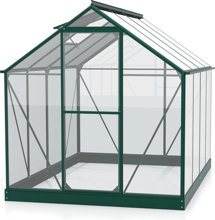 Vitavia Triton 5000 greenhouse single-pane safety glass 3 mm 198 x 256 cm emerald