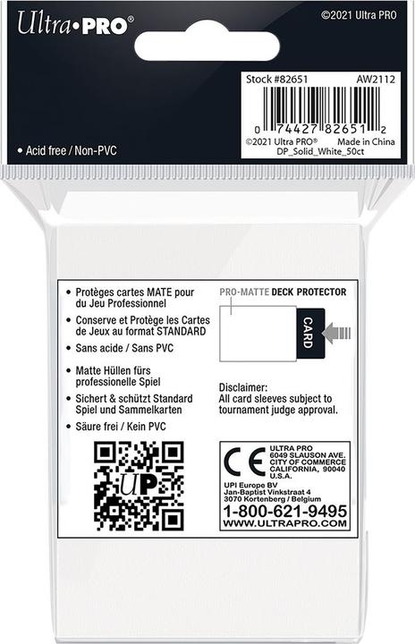 Actual product image Ultra Pro Deck Protector Card Sleeves