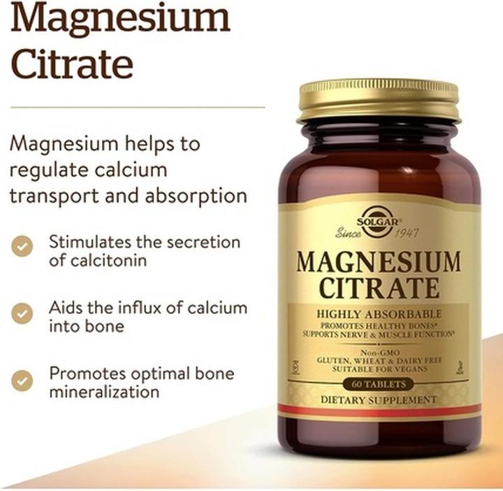 Image du produit Solgar Element Mag Citrate en comprimés (60 comprimés) (60 pièce(s), Cachets, 216 g)