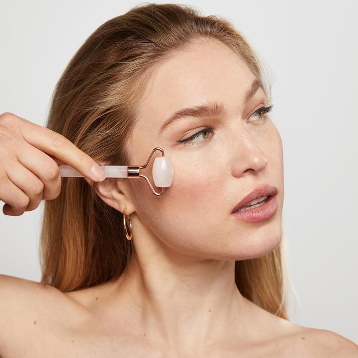 Actual product image Kitsch Face roller rose quartz