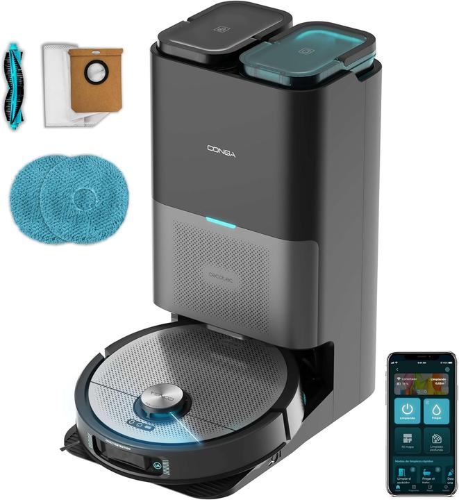 Produktbild Cecotec Saugroboter Conga 20090 ProAI InfinitySoap Cut&Spa. 8000 Pa, Lasertechnologie, Selbstreinigu (8000 Pa, Wischpads (rotierend))