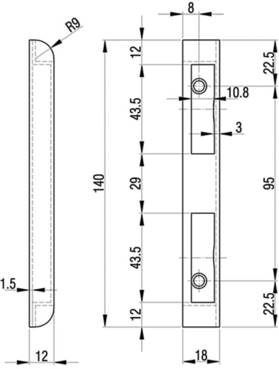 Actual product image Glutz B-1001.531 (Striking plate)