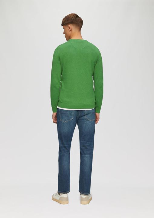 Produktbild s.Oliver Strickpullover Strickpullover mit Logo-Stickerei (L)