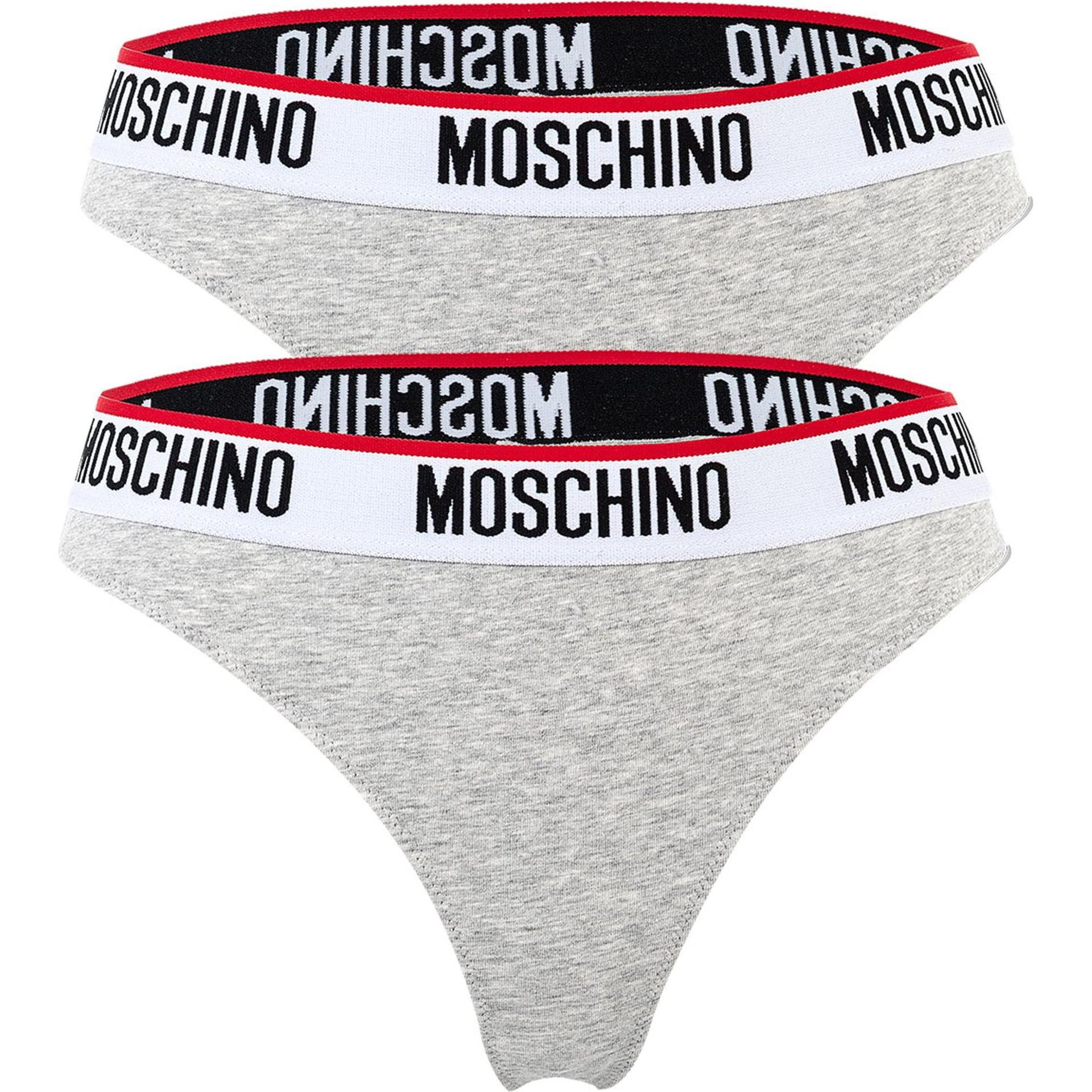Moschino, Damen, Unterhosen, Casual, Grau, (M, 2er Pack)