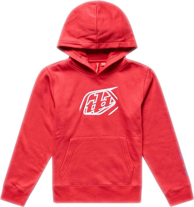 Troy Lee Designs Pullover Hoodie, Badge, scarlet, youth, XL