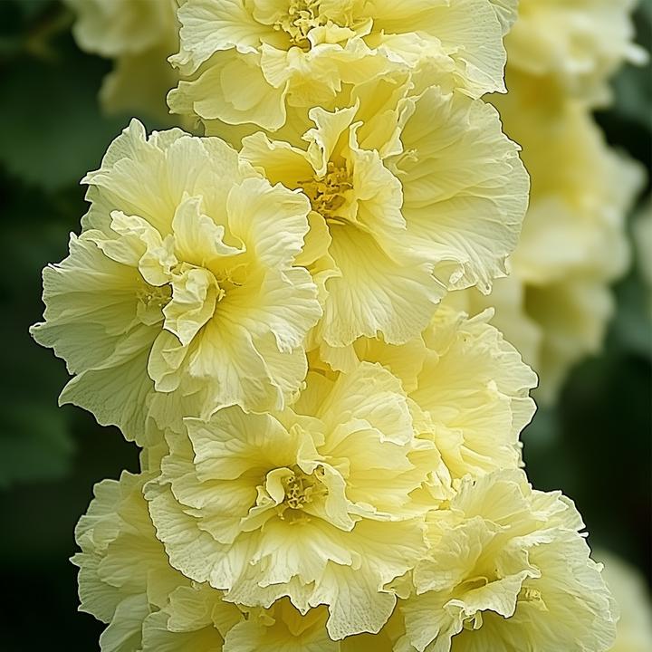 Immagine prodotto Plant in a Box Alcea rosea 'Spring celebrities' Rosso cremisi, limone, viola - miscela di 3 esemplari (25 cm)