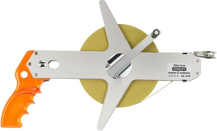 Immagine prodotto Stanley Metro a nastro Master II in acciaio (lunghezza 50 m, insensibile, marcatura 1 mm, con gancio fisso) (50 m)