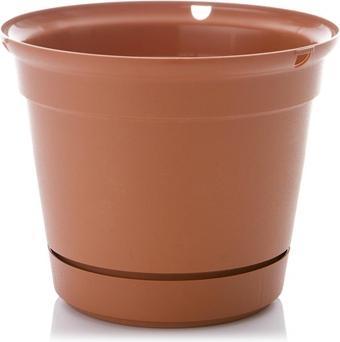 Produktbild Uniplastex Flowerpot Terra UDTW19, plastic, Ø 19 cm, brown (19 x 16 cm)