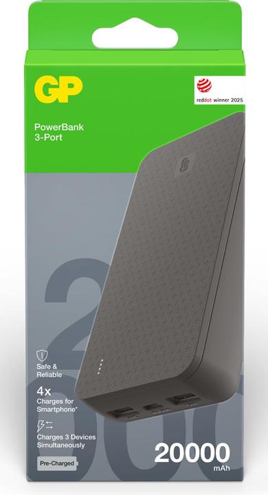 Actual product image GP Batteries GP PowerBank B+ Series 20000 mAh black (20000 mAh, 15 W, 15 Wh)