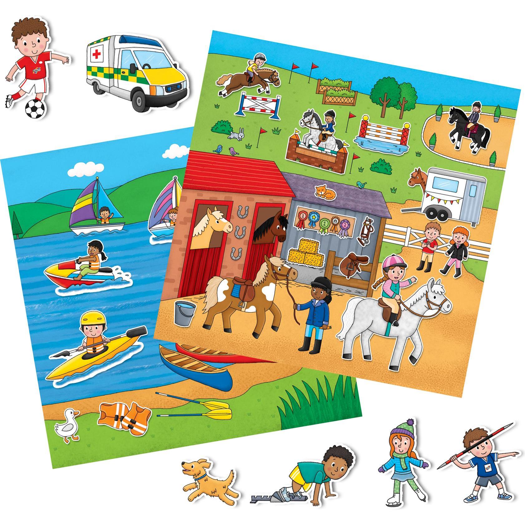 Thumbnail - GALT, Sticker, Reusable Sticker Book - Sports (31000151)