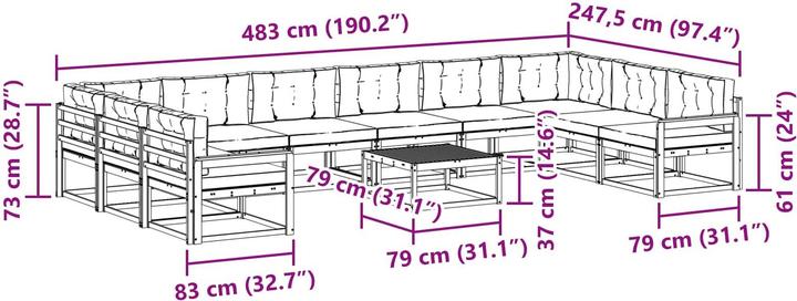 Produktbild vidaXL Outdoor-Sofa