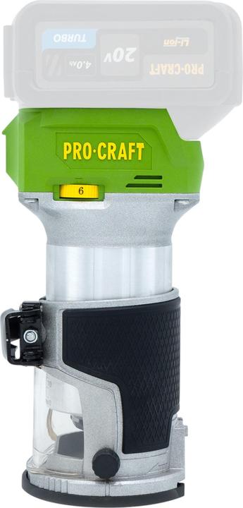 Produktbild Procraft POB24bb Akku Multifunktionsfräse 20 V 6 / 8 mm Brushless Solo - ohne Akku, ohne Ladegerät