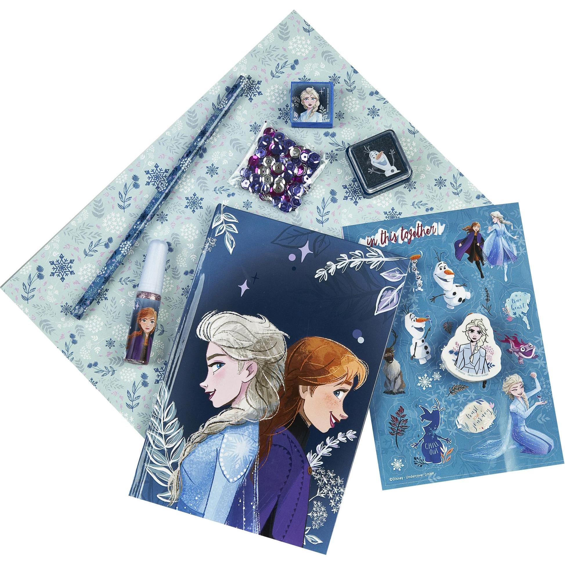 Thumbnail - Undercover, Heft + Block, Notizbuch Frozen 11.8 x 17.7 cm, Blanko, Blau/Violett (11.8 x 17.7 cm, Blanko, Harter Einband)