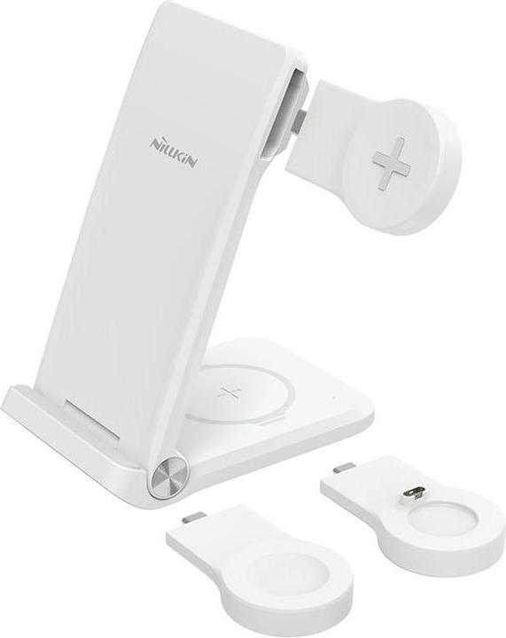 Productafbeelding NoName Nillkin PowerTrio 3v1 BezdrÃ¡tovÃ¡ NabÃjeÄka pro Garmin Horloge Wit (15 W)