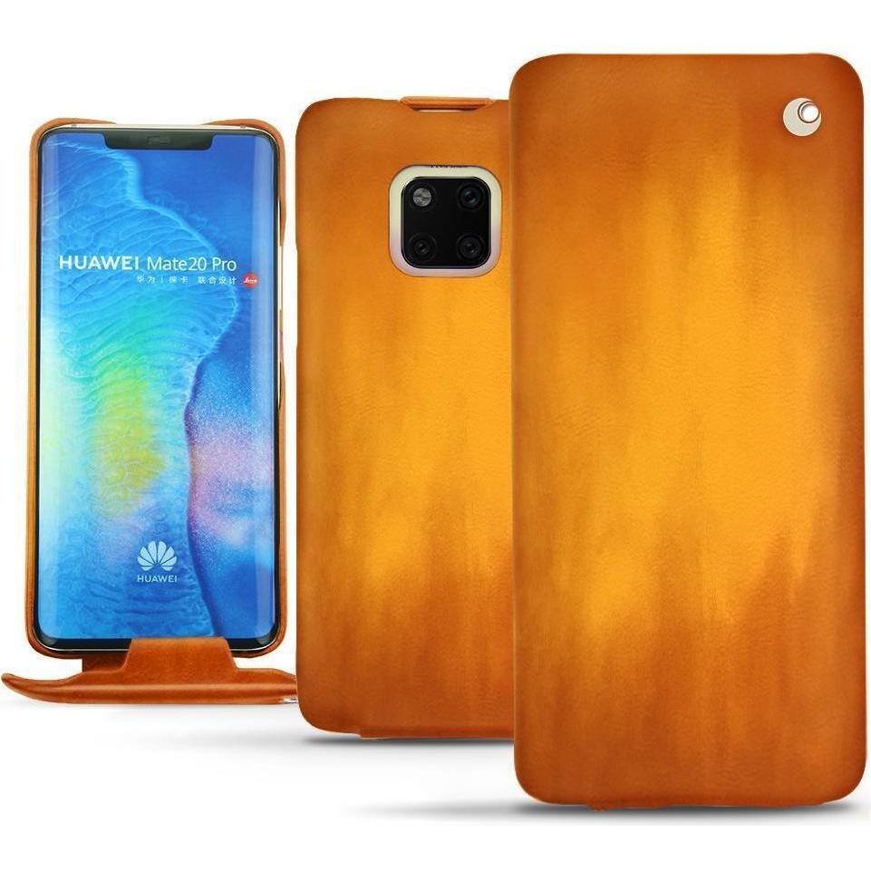 Noreve Lederschutzhülle vertikal (Huawei Mate 20 Pro), Smartphone Hülle, Orange