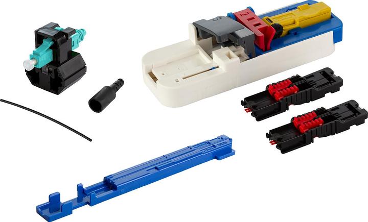 Produktbild Metz Connect MetzConnect OpDAT FAST LWL-Stecker + Cleaver, Multimode LC, OM3/OM4, Aqua, 100 Stk.