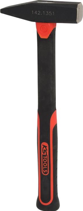 Actual product image KS Tools Werkzeuge-Maschinen GmbH Metalworker's hammer with fibreglass handle, 500g, on hanger (500 g)