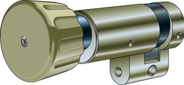 Actual product image Kaba Rotary knob half cylinder type 1514 D (Rotary knob cylinder, Half cylinder)