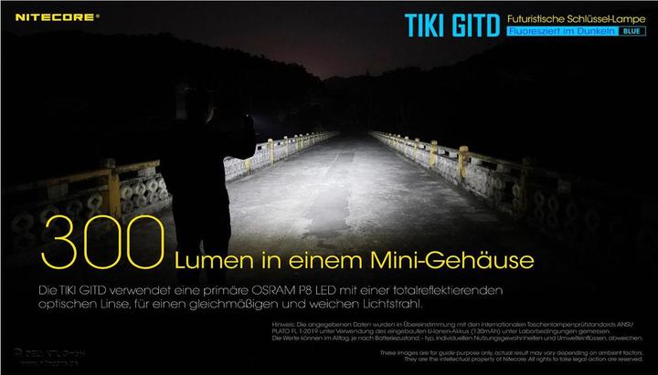Image du produit Nitecore Tiki Gitd (5.50 cm, 300 lm)
