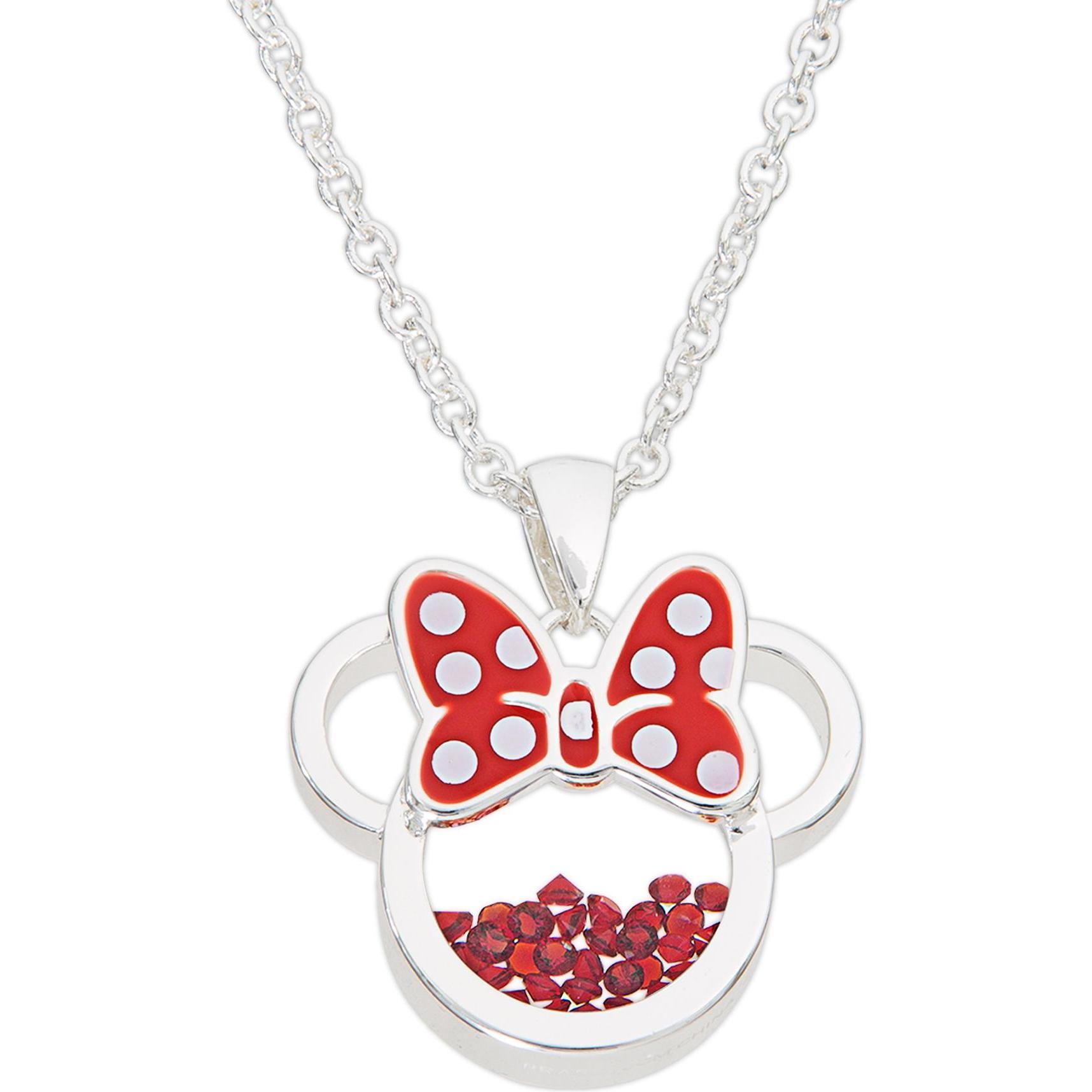 NoName, Halsschmuck, MINNIE - Collier Anniversaire en Laiton Plaqué Argent - Juillet, (Sterling Silber)